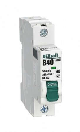 DEKraft Автоматический выключатель 1Р 40А х-ка B ВА-103 6кА