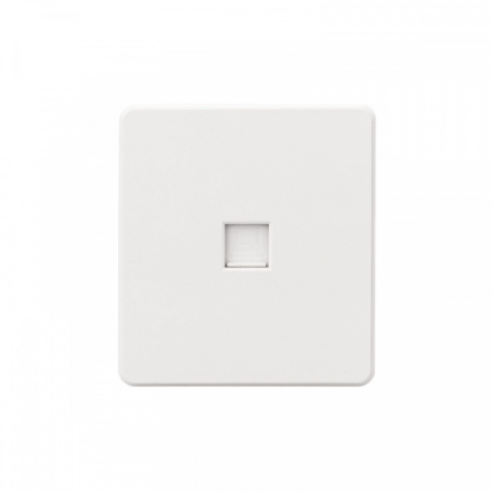 MIELE ROUND Розетка компьютерная RJ45 кат6 с/у перламутр, с 1-пост. рамкой