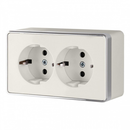 WERKEL Розетка двойная с заземлением Gallant слоновая кость W5072103