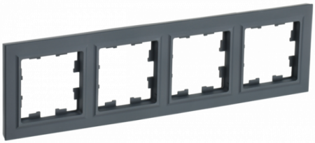 IEK BRITE BASE Графит Рамка 4-м РУ-4-БрГ