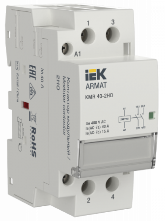 IEK ARMAT Контактор модульный KMR 40А 230В AC 2НО